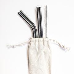 Set de sorbetes reutilzables de acero inoxidable - Fair Zero Waste